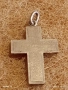 Сребърен кръст с текстурирана повърхност майсторска изработка 49377, снимка 5