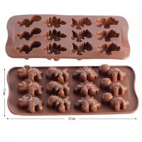 динозавърчета динозаври динозавър силиконов молд форма за желирани шоколадови бонбони фондан гипс, снимка 3 - Форми - 17865925