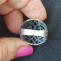 Стар масивен сребърен пръстен, ръчна изработка / проба 925 , снимка 5 - Пръстени - 29849726