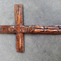 Дървен кръст ръчно изработенот  художник, днес  15, снимка 3 - Икони - 29334640