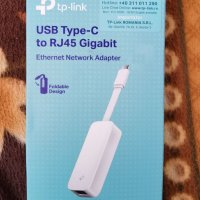 мрежов адаптер TP-Link UE300C, USB Type-C към GLAN RJ45, снимка 1 - Мрежови адаптери - 36642180