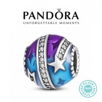 Талисман Pandora Пандора сребро 925 Purple-Blue Galaxy. Колекция Amélie