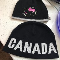 Зимни шапки 2бр. ,,Hello kitty” и CANADA, снимка 1 - Шапки - 31124106