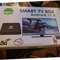 Нови T95 Четириядрен 1.7G tv box myAl 5G Android 11 4GB RAM 64GB ROM 12 месеца гаранция  от вносител, снимка 1 - Други - 39209942