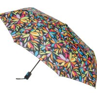 Aвтоматичен чадър за дъжд с цветни цветя 30,5 см, снимка 3 - Други - 42877636