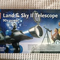 Астрономически телескоп с трипод LAND & SKY II TELESCOPE 90X увеличние, снимка 1 - Други - 44459497