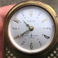 стар малък настолен часовник с латерна "EUROPA MUSIC ALARM", снимка 7 - Антикварни и старинни предмети - 44582406