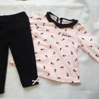 Комплект за бебе момиче в розово и тъмносиньо, снимка 2 - Комплекти за бебе - 31864894
