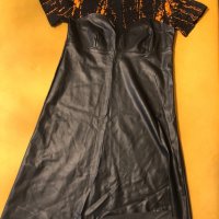 Zara Дамска кожена рокля, снимка 1 - Рокли - 33713358