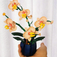 Орхидея ЛЕГО- розово или оранжево, снимка 3 - Други - 44919642