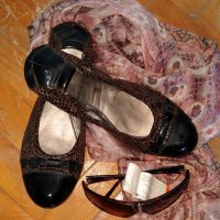 Лачени балеринки , снимка 1 - Дамски ежедневни обувки - 29358161