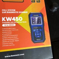 VAG VW Audi Seat Skoda диагноза KONNWEI KW450 OBD2 скенер за всички системи с 9 специални функции  , снимка 1 - Друга електроника - 44202046