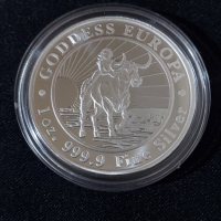 Чад 2023 - 1 OZ - 5000 франка CFA - Богиня Европа – Сребърна монета, снимка 1 - Нумизматика и бонистика - 44738069