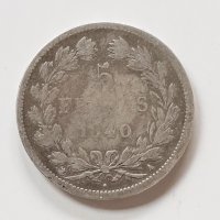 5 франка Луи Филип 1840 A, снимка 1 - Нумизматика и бонистика - 44227733