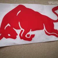Червен бик Red bull стикер лепенка за залепване еърху кола автомобил джип ван пикап мотор, снимка 1 - Аксесоари и консумативи - 34461019