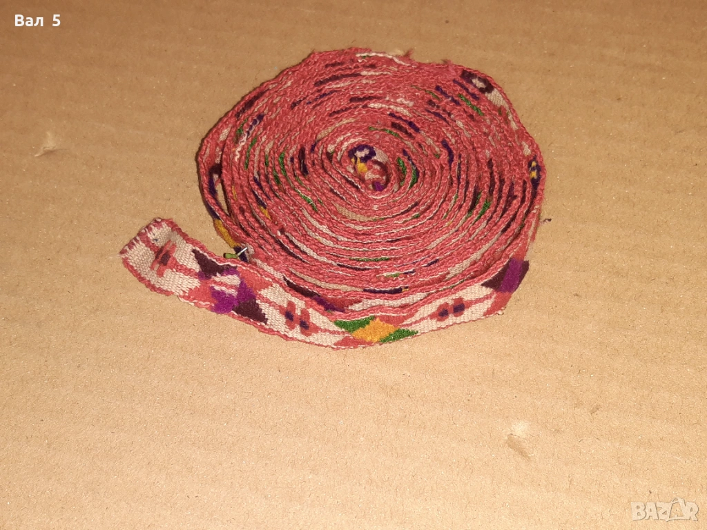 Автентичен тъкан и бродиран колан за носия - 238 см, снимка 1