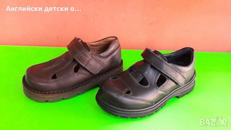 Английски детски обувки естествена кожа-отворени START RITE, снимка 1