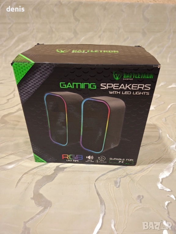 Колони за компютър Speedlink Token Bluetooth, 2.0, RGB, 12W, черни  , снимка 1