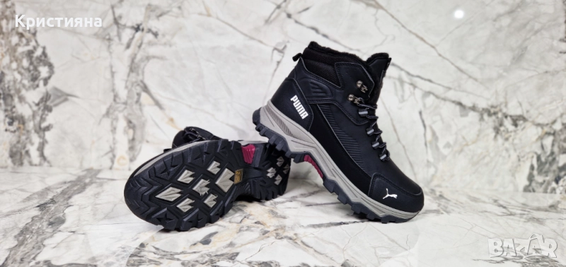 Мъжки зимни боти с дебела топла вата реплика на puma, снимка 1