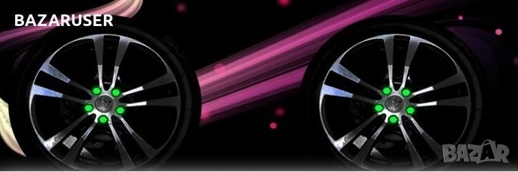 К-Т КАПАЧЕТА за болт джанти -Фосфор Светещи 17мм/19 мм -8355/8356, снимка 1