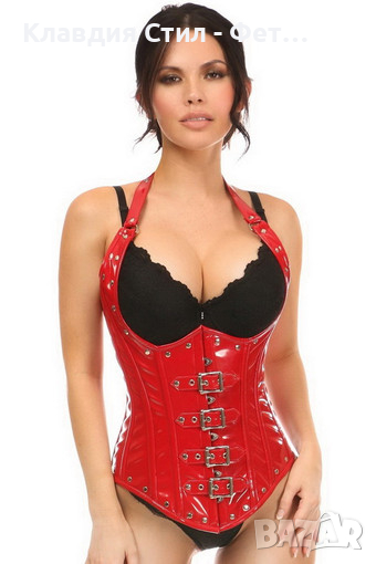 Промоция -10% 🎀Секси кожен корсет с прашка , снимка 1