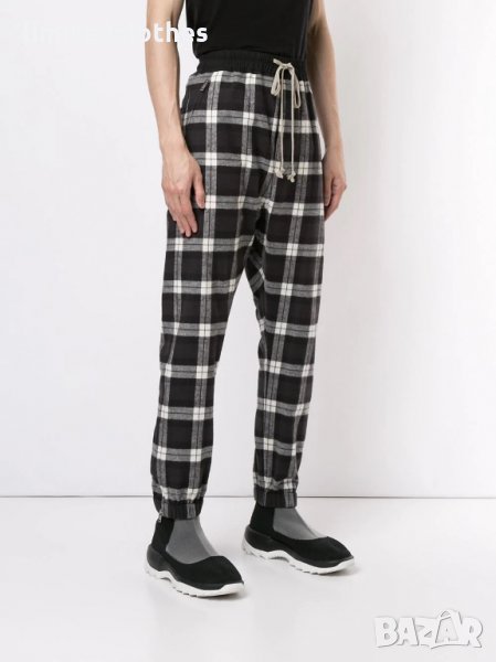 RICK OWENS DRKSHDW Check Print Мъжки Панталон / Долнище size M / L, снимка 1