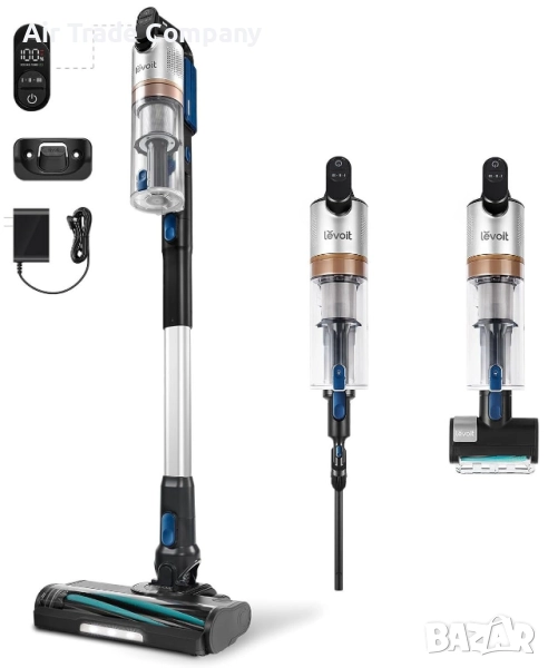 Вертикална прахосмукачка Levoit LVAC-300, черна, снимка 1