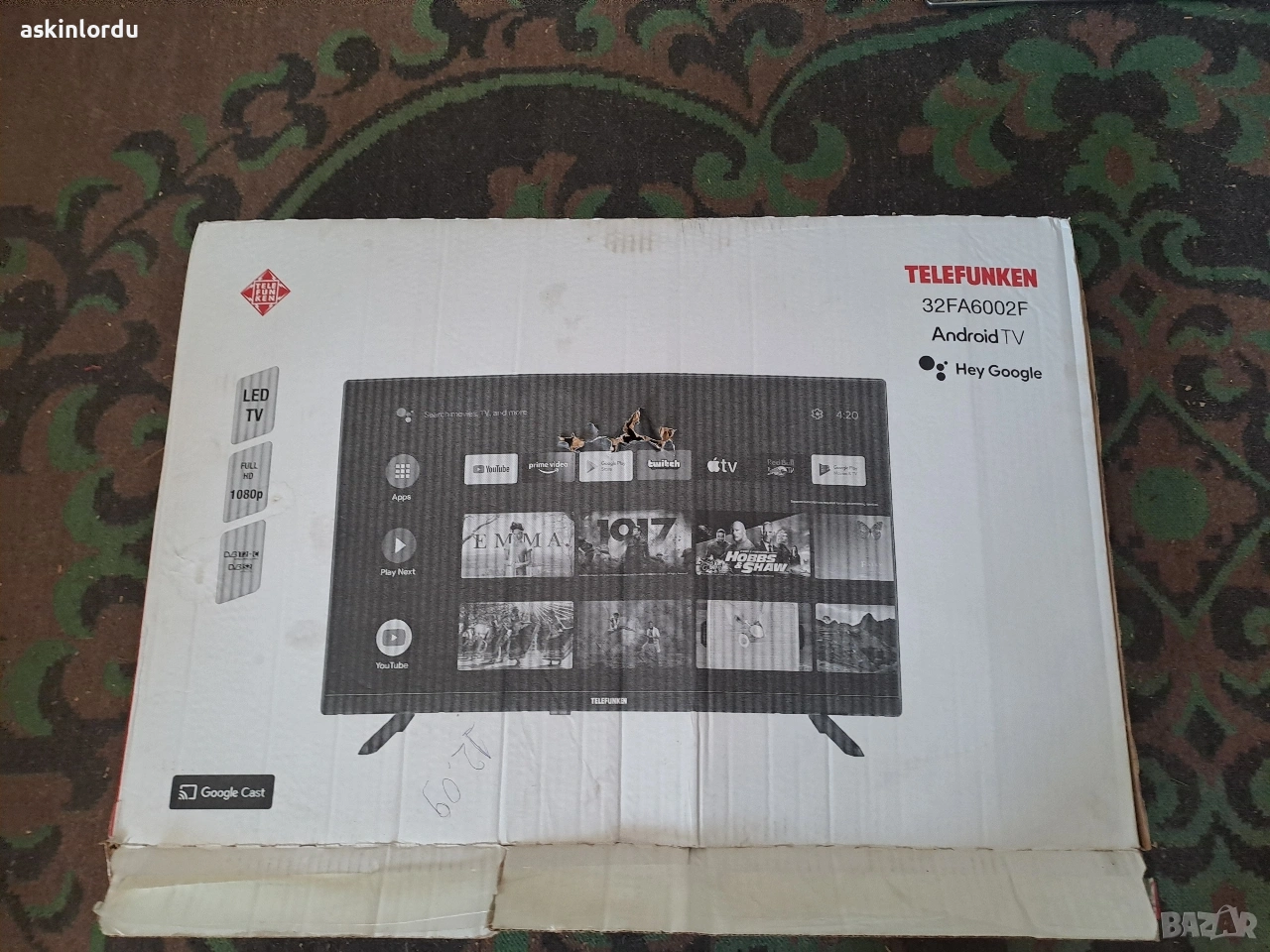 Android Tv Telefunken 32FA6002F за части, снимка 1