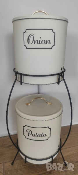 Луксозна кухненска поставка, органайзер за лук и картофикухня, тераса, снимка 1
