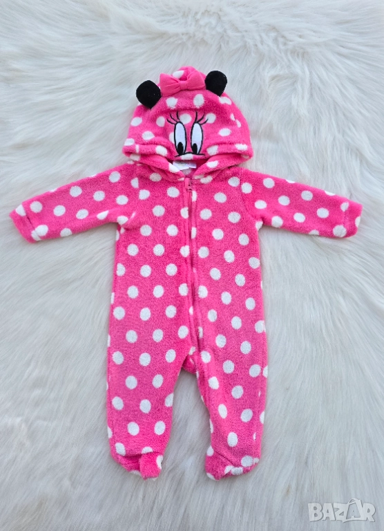 Поларен ромпър Мини Маус 0-3 месеца, снимка 1