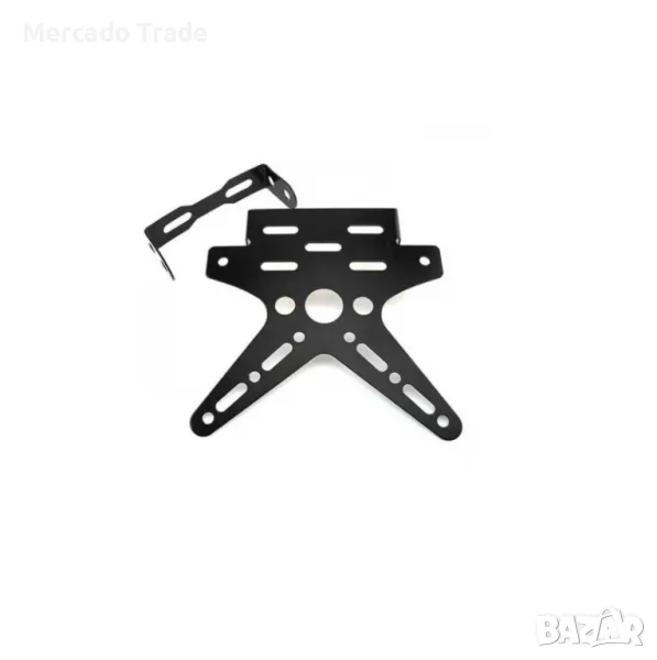 Поставка за регистрационен номер, Стойка за номер на мотор, Черен, снимка 1