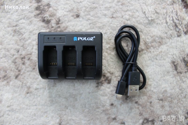 Зарядно устройство за батерии на GoPro Hero 5/6/7/8/2018, снимка 1