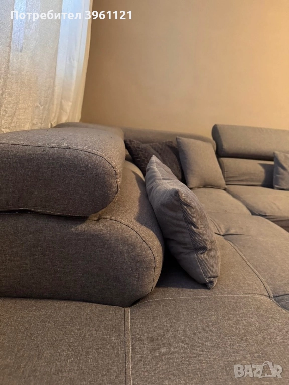 ъглов разтегателен диван с ракла, снимка 1