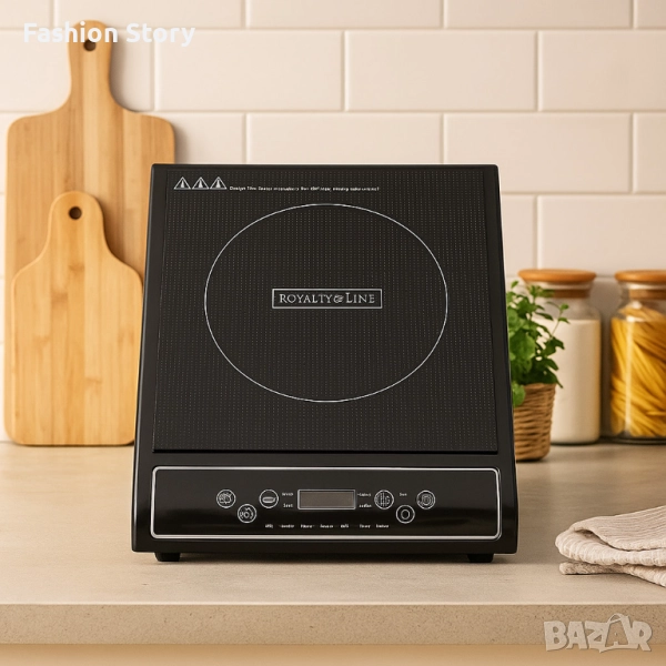 Преносим индукционен котлон Royalty Line EIP-2000.1 - 2000W, 7 режима на готвене, снимка 1