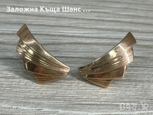 Руски златни обеци 14К, проба 583 СССР , снимка 1