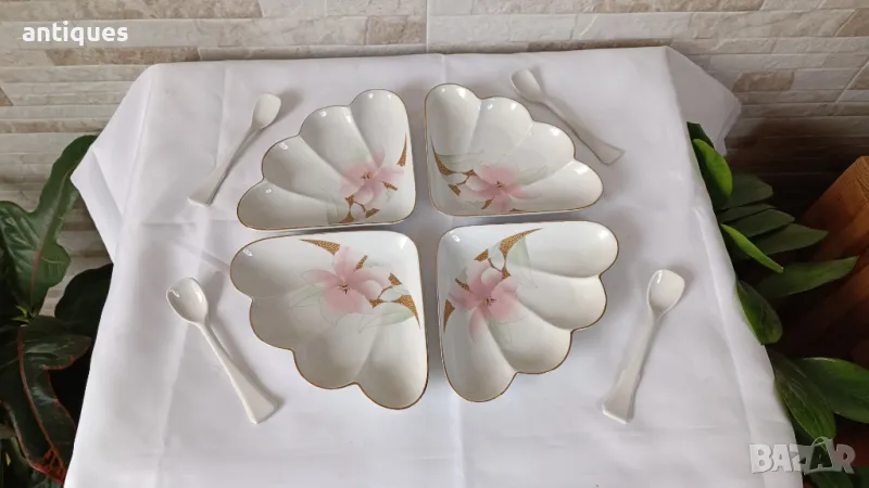 Чисто нов сервиз за ордьовър - "Цветя" - фабрика ИЗИДА - Елин Пелин, снимка 1