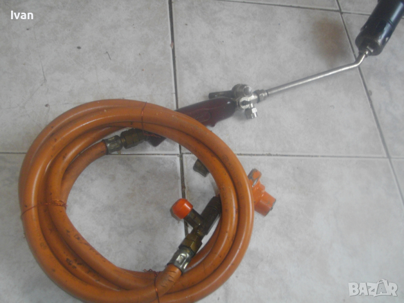 Газова Горелка 510мм С Маркуч/Вентил За Ремонтни Дейности/Хидроизолации/Покриви-Старо Качество-EXACT, снимка 1