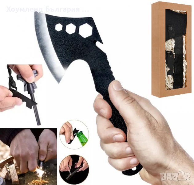  Мулти брадва 10в1 с магнезиева запалка в подаръчна кутия, снимка 1