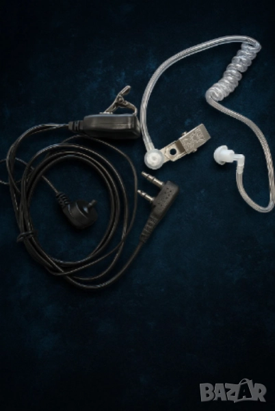 Професионален хендсфри с прозрачна акустична тръба за радиостанции, снимка 1