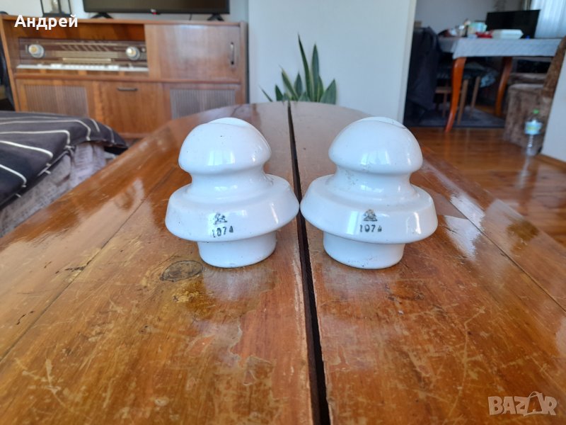 Стар порцеланов изолатор, снимка 1