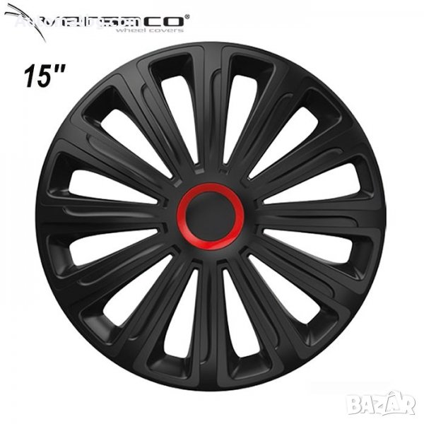 Комплект тасове за джанти Automat, 15 цола, RR, Black, снимка 1