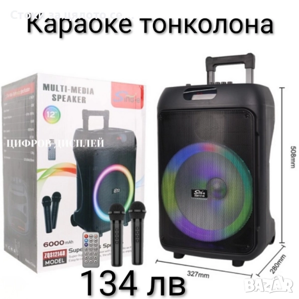 Караоке тонколона 12", 6000mAh, 40W, снимка 1