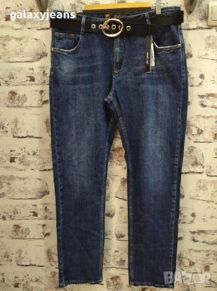 What*s up- модел Boyfriend, Големи размери, изчистени, леко избелени, стегнат деним, снимка 1