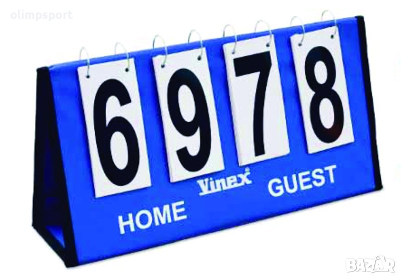 Табло за резултати (футбол) - 4 цифри (размер: 24 х 43 см) , снимка 1