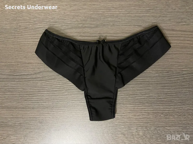 Стилни дамски бразилиани микрофибър и лентовидна дантела - ГРАЦИЯ, снимка 1