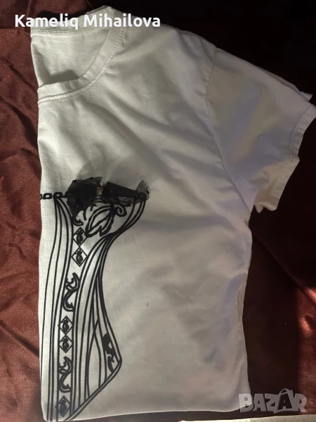 Дамска тениска с панделки, снимка 1