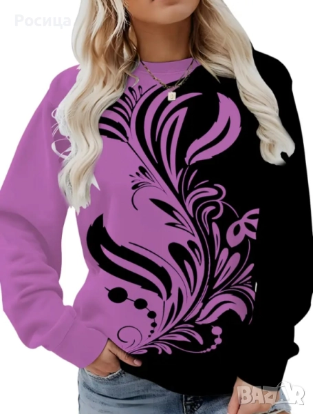 Дамска блуза с дълъг ръкав размер 5ХЛ има разтегливост нова., снимка 1