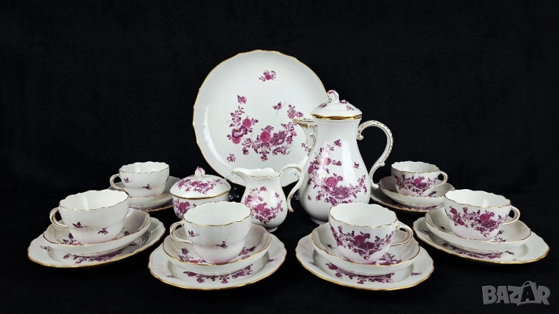 Meissen Indisch Purpur - сервиз за 6 човека, снимка 1