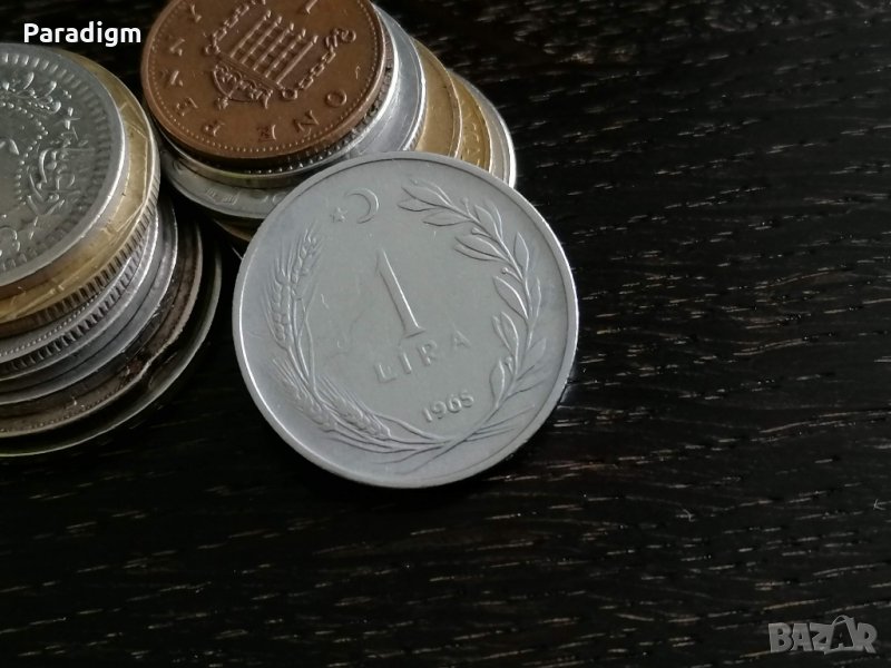 Монета - Турция - 1 лира | 1965г., снимка 1
