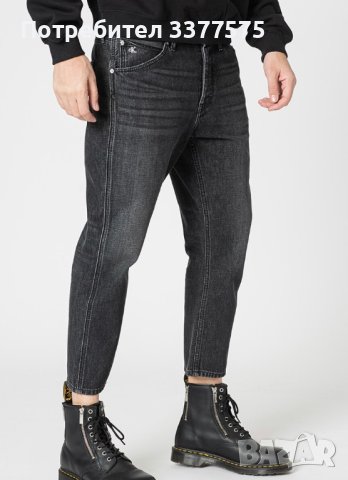 Calvin Klein Jeans черни мъжки дънки, снимка 1 - Дънки - 44438216